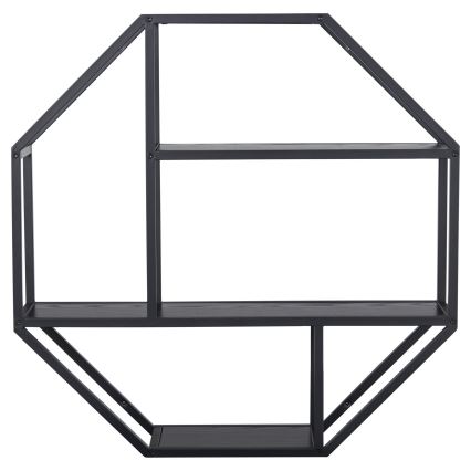 Стенна полица SARON 77x77 см, черна