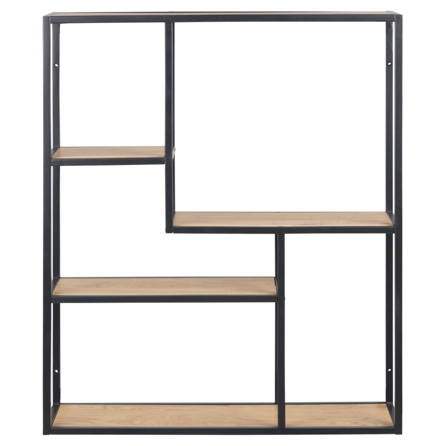 Стенна полица SARON дъб/черен