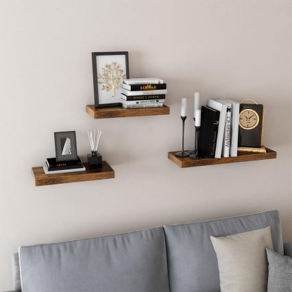 Стенна полица SHELFY в кафяво