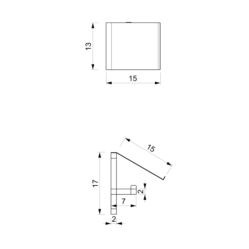 Стенна поставка за тоалетна хартия 17x15 см бяла