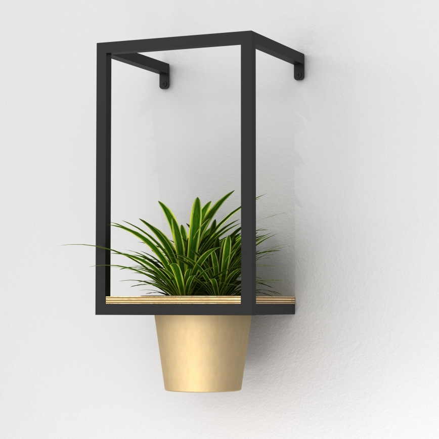 Стенна саксия 38x18 см златиста