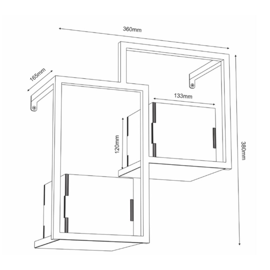 Стенна саксия 38x35,5 cм