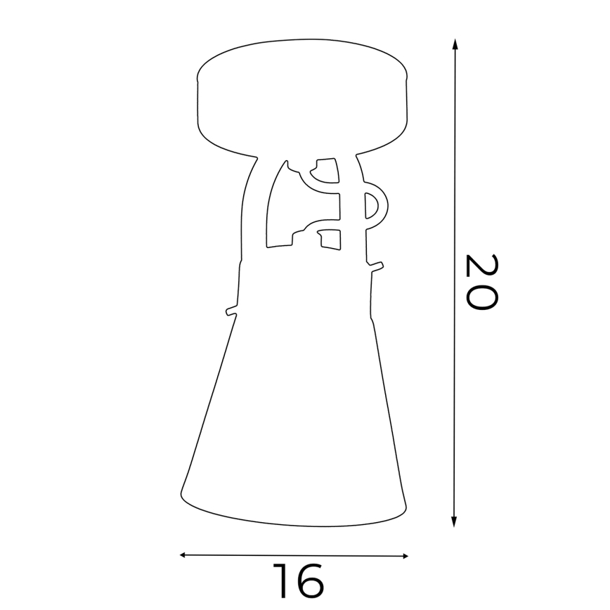 Стенна Точково осветително тяло AMOS 1xE27/60W/230V