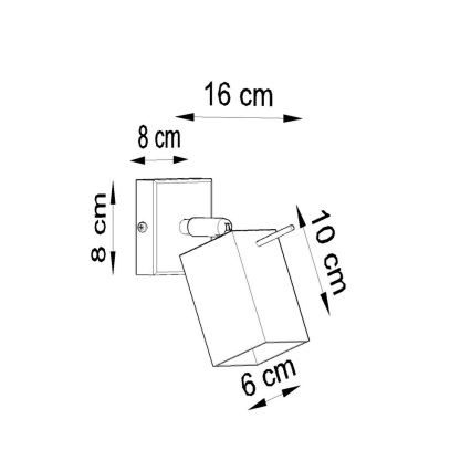 Стенна Точково осветително тяло MERIDA 1xGU10/40W/230V черна