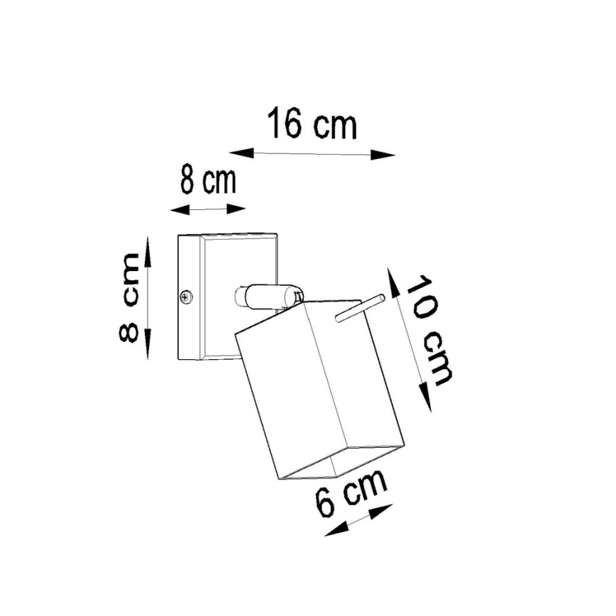 Стенна Точково осветително тяло MERIDA 1xGU10/40W/230V черна