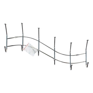 Стенна вълнообразна закачалка 13,5x44,5 см, лъскав хром