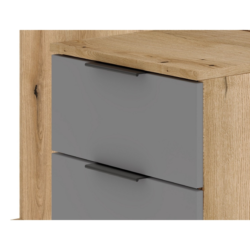 Стенна за антре със огледало SVEN, кафяв/графит