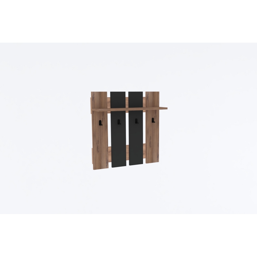 Стенна закачалка MITA 70x70 cм антрацит/кафява