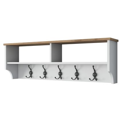 Стенна закачалка RANI 120x37,2 см бял/бежов