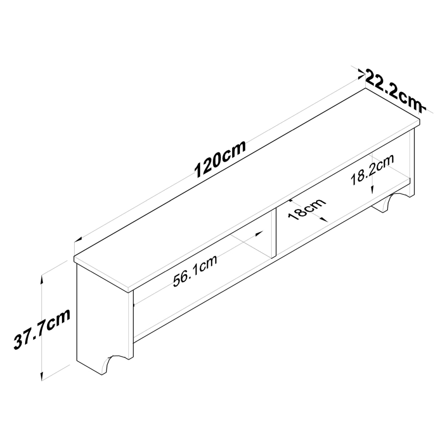 Стенна закачалка RANI 120x37,2 см бял/бежов