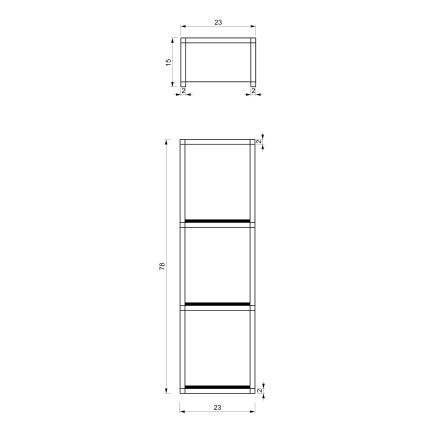 Стенна закачалка за кърпа 78x23 см черна