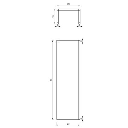 Стенна закачалка за кърпи 78x23 см бяла