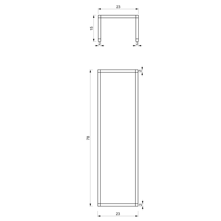 Стенна закачалка за кърпи 78x23 см бяла