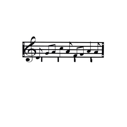 Стенна закачалка 60x19 см бележки метал