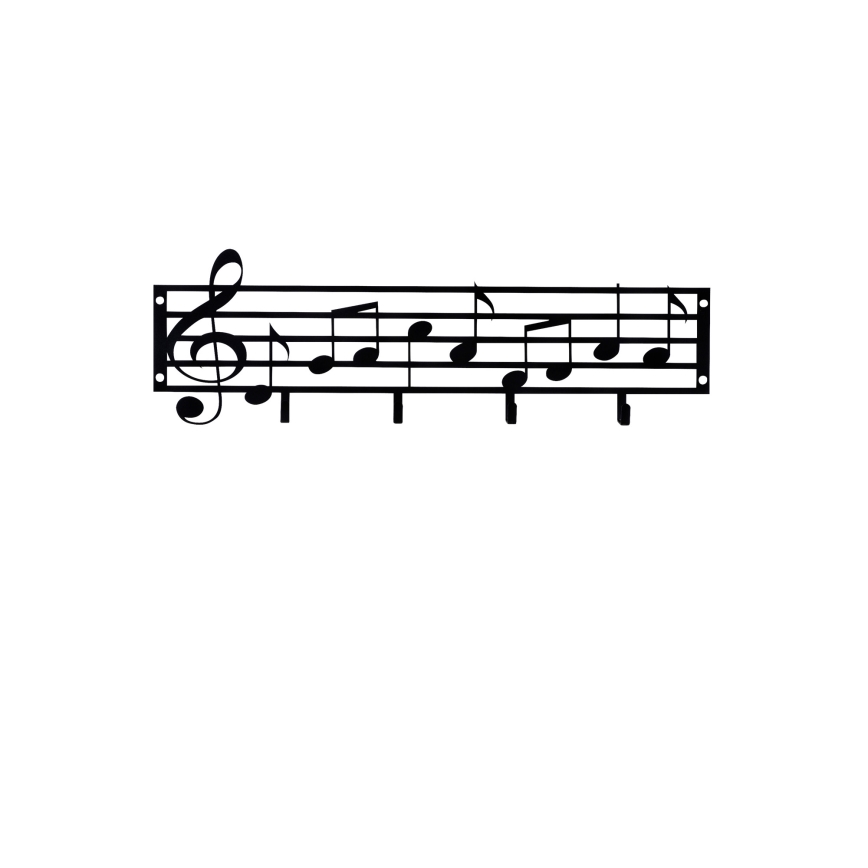 Стенна закачалка 60x19 см бележки метал