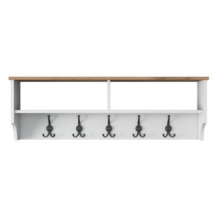 Стенна закачалка RANI 120x37x22 см бяла/бежова