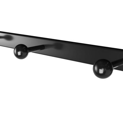 Стенна закачалка с полица NATE кафява/черна