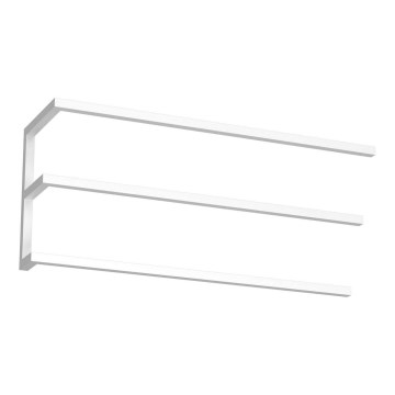 Стенна закачалка за кърпа 25х60 см бяла