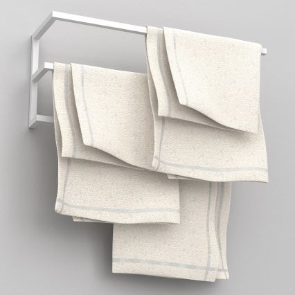 Стенна закачалка за кърпа 25х60 см бяла