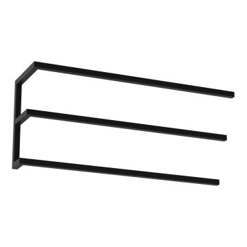 Стенна закачалка за кърпа 25х60 см черна