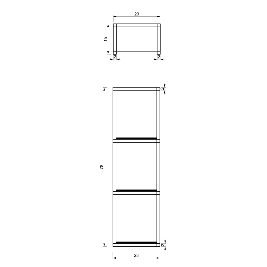 Стенна закачалка за кърпа 78x23 см бяла