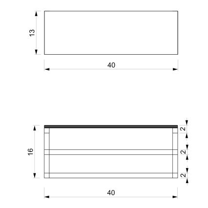 Стенна закачалка за кърпа с рафт 14х40 см бяла