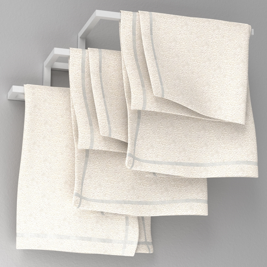 Стенна закачалка за кърпи 19x58 см бяла