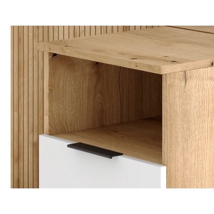 Стенна композиция за антре със огледало SVEN кафява/бяла