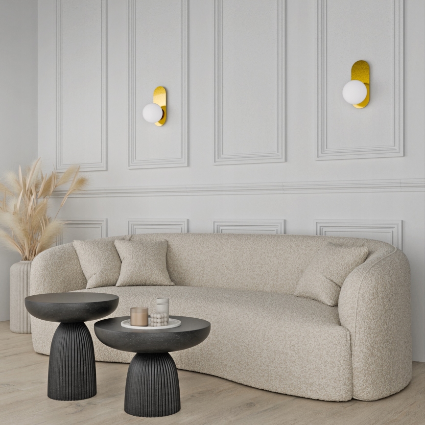 Стенно осветително тяло 1xE27/40W/230V, златисто/бяло