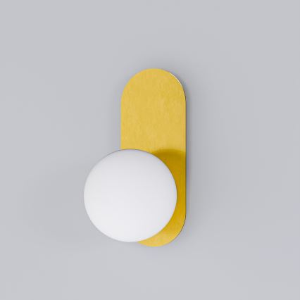 Стенно осветително тяло 1xE27/40W/230V, златисто/бяло