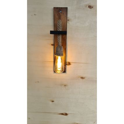 Стенно осветително тяло AHSAP 1xE27/40W/230V бор/орех