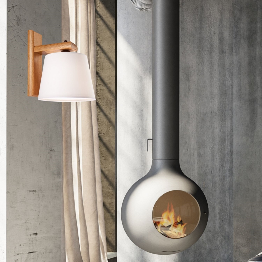 Стенно осветително тяло AIDA 1xE27/60W/230V дъб