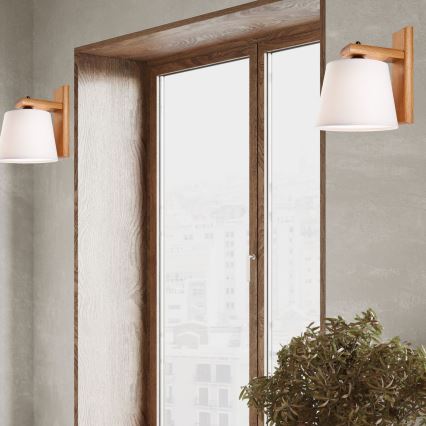 Стенно осветително тяло AIDA 1xE27/60W/230V дъб