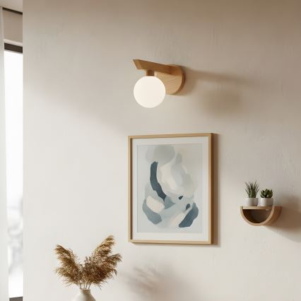 Стенно осветително тяло ANTONIO 1xG9/5W/230V дъб/бяло