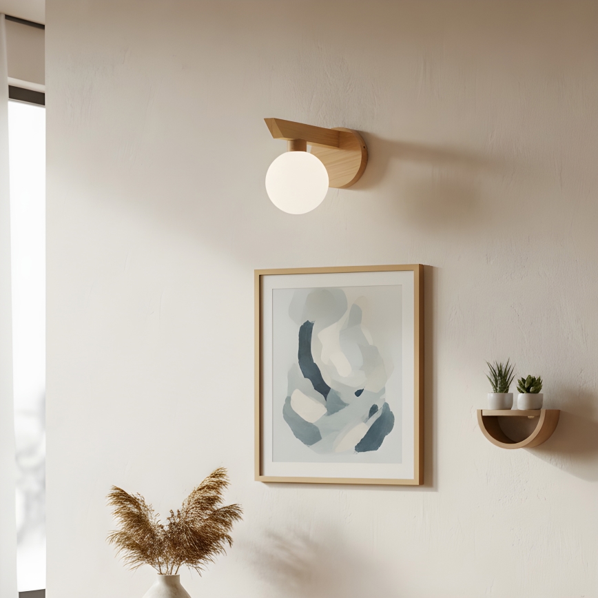 Стенно осветително тяло ANTONIO 1xG9/5W/230V дъб/бяло