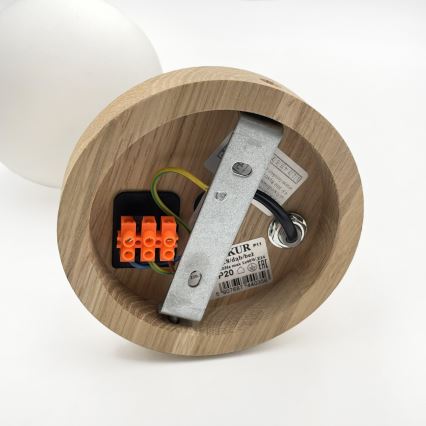 Стенно осветително тяло ANTONIO 1xG9/5W/230V дъб/бяло