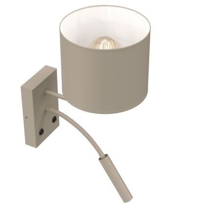 Стенно осветително тяло ARDEN 1xE27/15W/230V + 1xG9/8W бежово