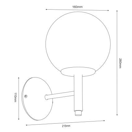 Стенно осветително тяло AWINION 1xE27/15W/230V бежово/златисто