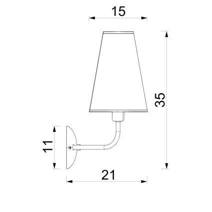 Стенно осветително тяло GRENADA 2xE14/15W/230V бежово