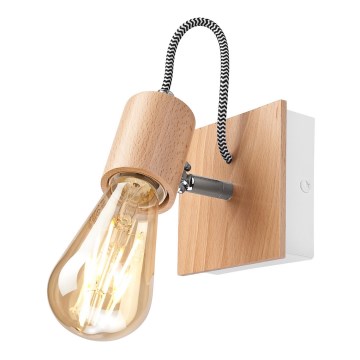 Стенно осветително тяло GUSTAVO 1xE27/60W/230V бук
