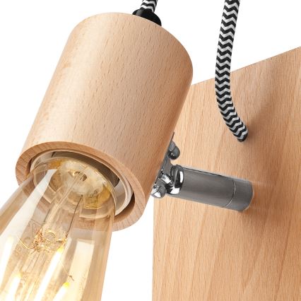 Стенно осветително тяло GUSTAVO 1xE27/60W/230V бук