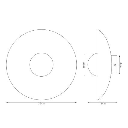 Стенно осветително тяло INSPO 1xG9/8W/230V бяло
