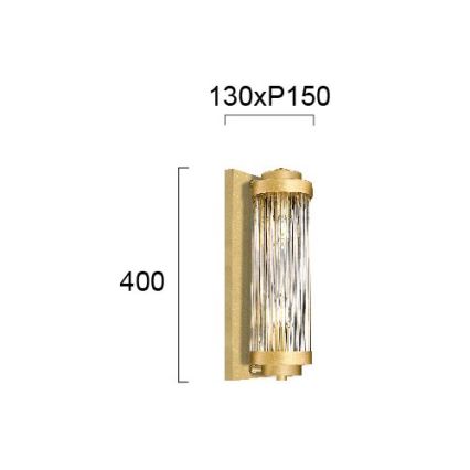 Стенно осветително тяло KAROLINA 2xE14/40W/230V златно
