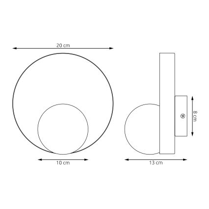 Стенно осветително тяло KIDO 1xG9/8W/230V бяло