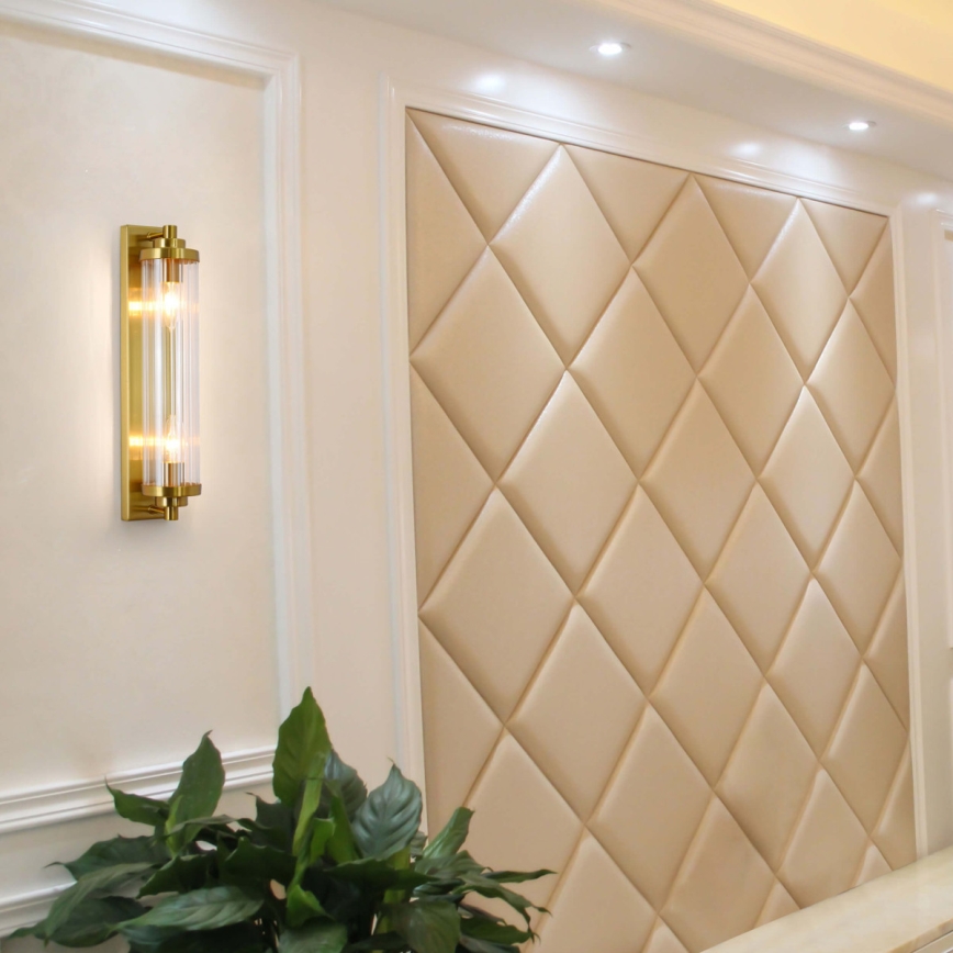 Стенно осветително тяло LORENZO 2xE14/40W/230V златисто