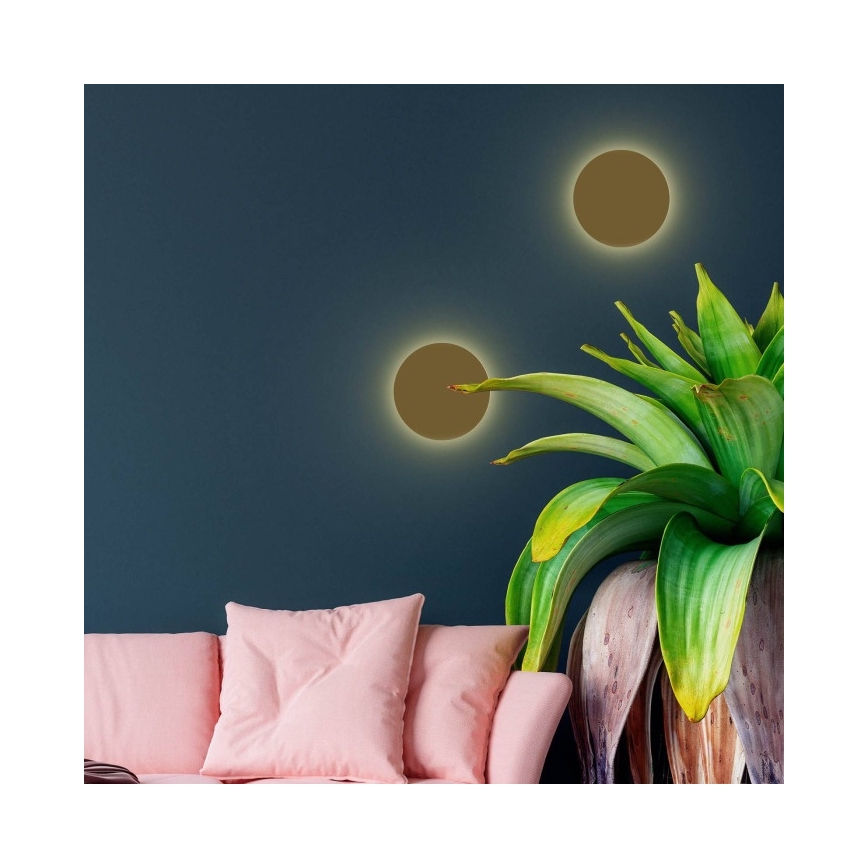 Стенно осветително тяло LUNA 2xG9/8W/230V Ø 20 см златисто