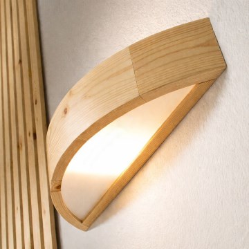 Стенно осветително тяло NATURAL 1xE27/60W/230V бор/бежов