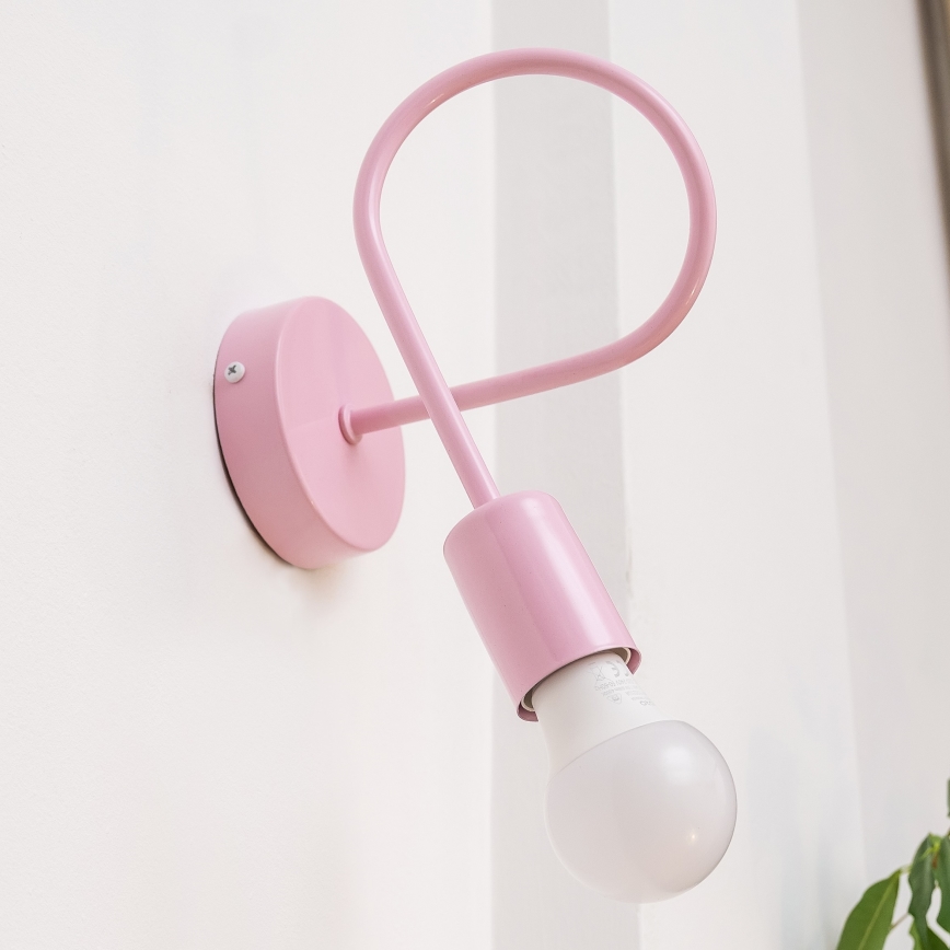 Стенно осветително тяло OXFORD 1xE27/15W/230V розово