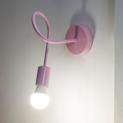 Стенно осветително тяло OXFORD 1xE27/15W/230V розово