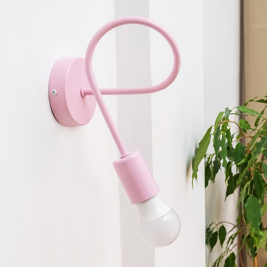 Стенно осветително тяло OXFORD 1xE27/15W/230V розово